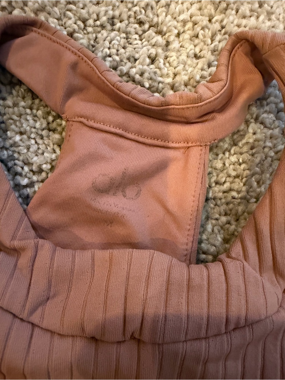 Alo Ribbed Racerback Crop Tank Top - Rust - Picture 3 of 3